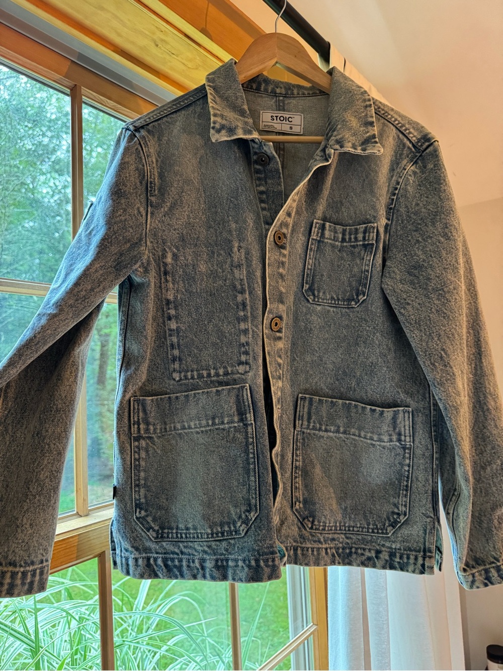 Stoic Denim Chore Coat – Acid Wash – Size Small